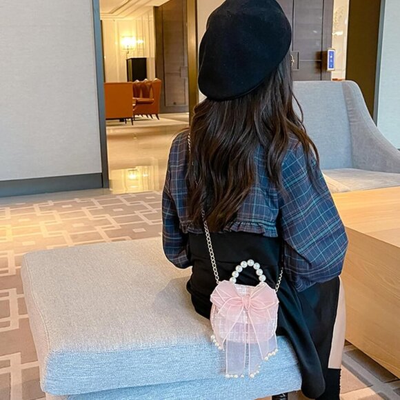 2 Pack Purse for Little Girls, Mini Toddler Crossbody Purse with Bowknot, Cute F - Picture 7 of 9